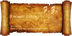 Faragó Zilia névjegykártya